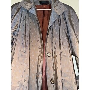 VISION by American Craftsmen Womens Trench Coat Made in USA Full Length Gray Red